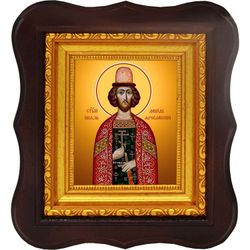 Давид Ярославский благоверный князь. Икона на холсте.