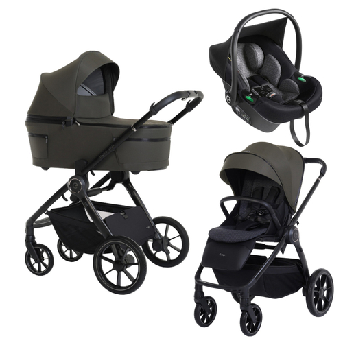 Детская коляска 3 в 1 Espiro Yoga 2025 и автокресло Pi Black 114 life balance voice of nature/Чёрный (Black 110)