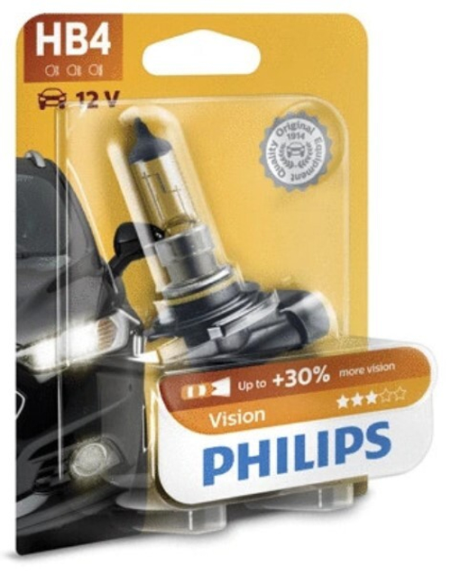 Лампа 12 В HB4 51 Bт галогенная +30% блистер Philips