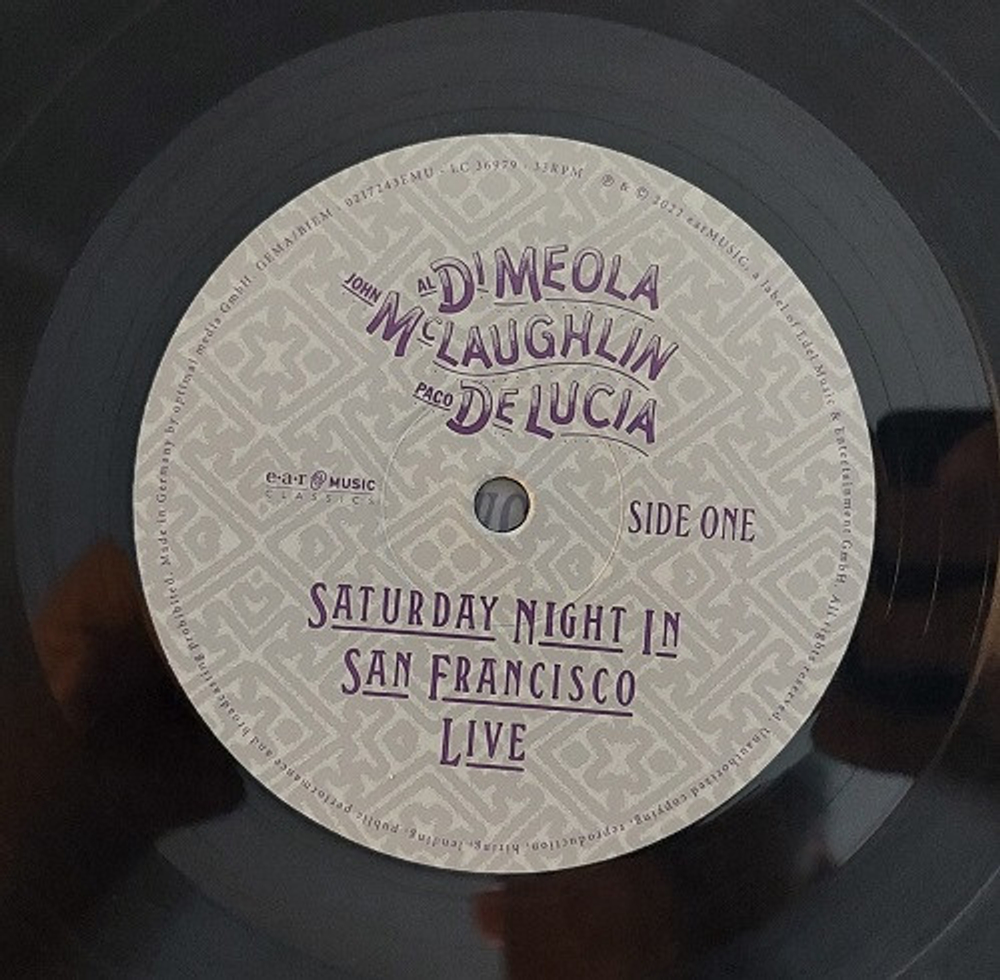 Al Di Meola, John McLaughlin, Paco De Lucia / Saturday Night In San Francisco (LP)