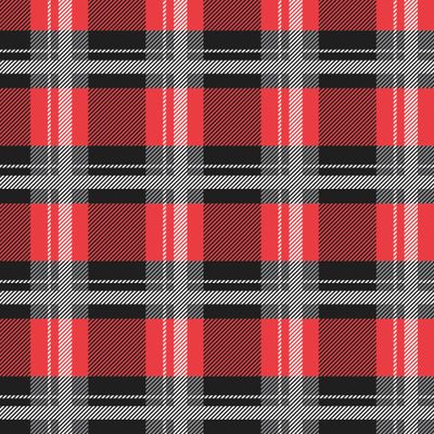 Уютная красная клетка буффало