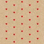 Упаковочная бумага, Крафт (0,7*1 м) Сердечки, Красный, 10 шт.