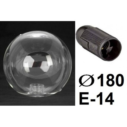 Плафон стеклянный "Прозрачный шар 3" ф180