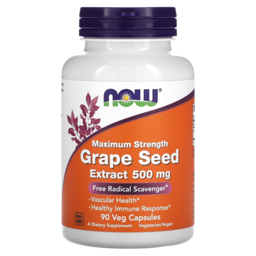 Now Foods Grape Seed Extract 500 mg 90 Veg Caps , Экстракт Виноградных Косточек