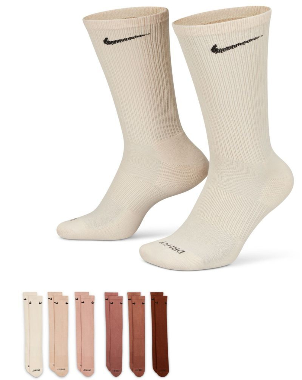 Теннисные носки Nike Everyday Plus Cushion Crew Socks 6P - Multikolor