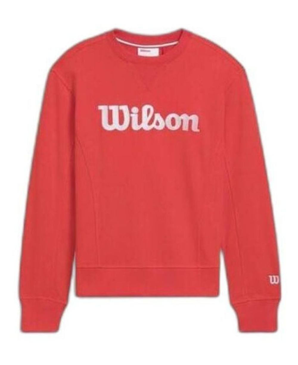 Детская теннисная куртка Wilson Youth Unisex Team Crewneck - infrared