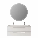 Тумба с раковиной Cezares ECO-CER-N 120 ECO-CER-N-1200-2C-SO-BL белая глянцевая