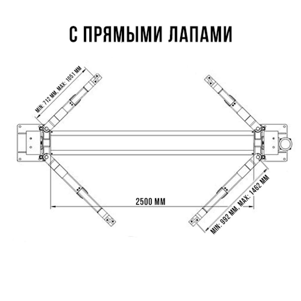 Двухстоечный автомобильный подъемник SYSTEM T4i 380V