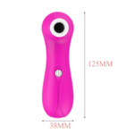 Малиновый вакуум-волновой стимулятор клитора - 12,5 см. (Цвет: малиновый)