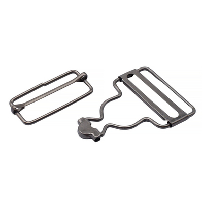 Застежка для комбинезона 40 мм, ушко 62х44 мм, 20 шт, чер.никель