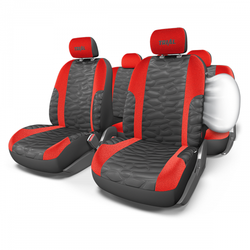 Авточехлы AUTOPROFI TRIAL черный/краснйы размер М