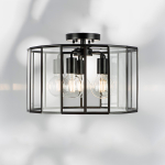 798257 Люстра GENNI 5х40W E27 ЧЕРНЫЙ МАТОВЫЙ/ПРОЗРАЧНЫЙ