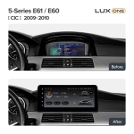 Магнитола BMW 5-серия E60 2009-2010 (CIC) - Teyes LUX ONE ROUND монитор 12.3" 2K QLED на Android 10, CarPlay, 4G SIM-слот