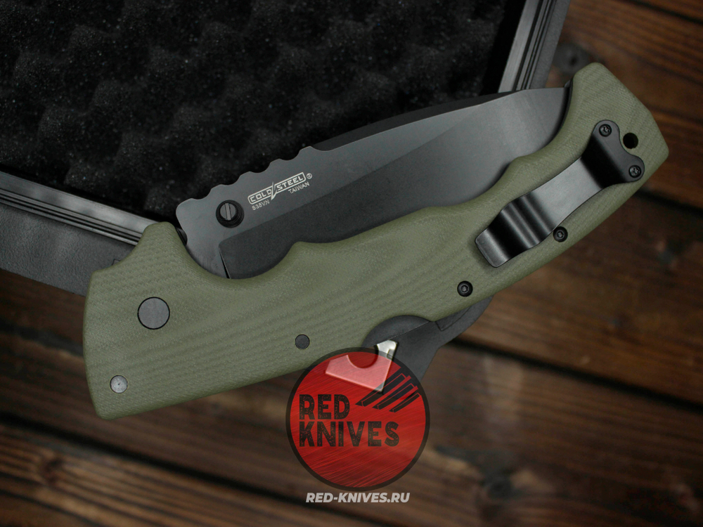 Нож Cold Steel 5 Max - руокять зеленый G10, темный клинок