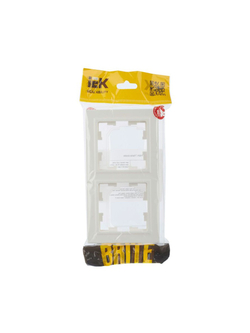 Рамка 2-м IP44 BRITE РУ-2-БрБ-44 бел. IEK BR-M22-44-K01