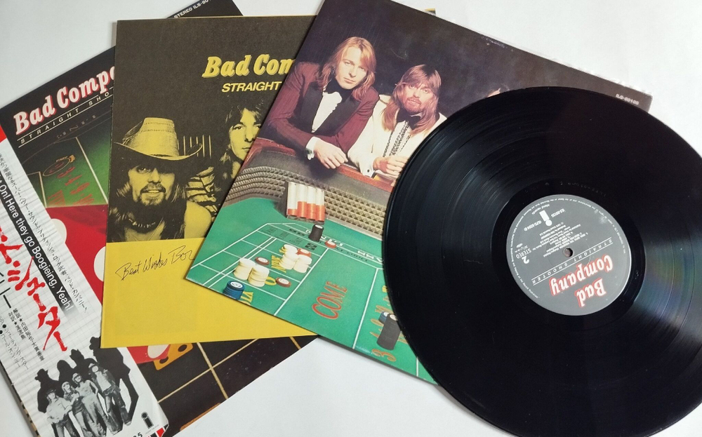 Винтажная виниловая пластинка LP Bad Company Straight Shooter (Japan 1975) (Obi) (NM/EX)
