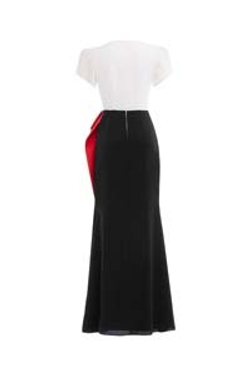 Платье в пол с отделкой в виде банта 15-05-25 SS