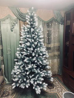 Ель Искусственная Царь елка Алиса бело голубая 220 см