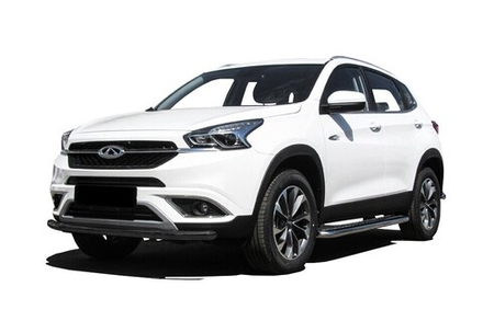 Защита переднего бампера (нержавейка) Chery Tiggo 7 (2016-2020) d57 (черный)
