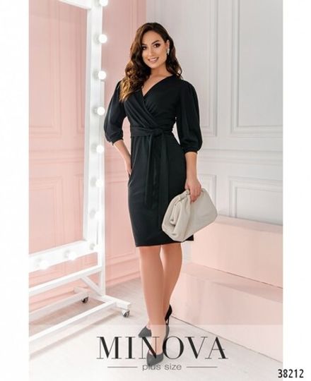 Платье 3138В-черный Minova Фото 2