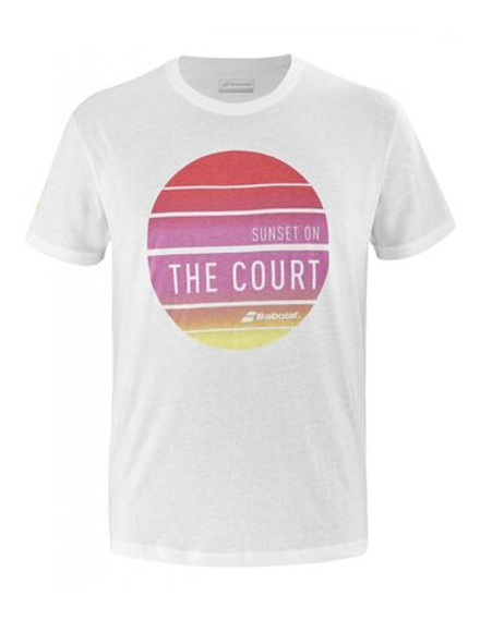 Теннисная футболка Babolat Exercise Message Tee Men - White