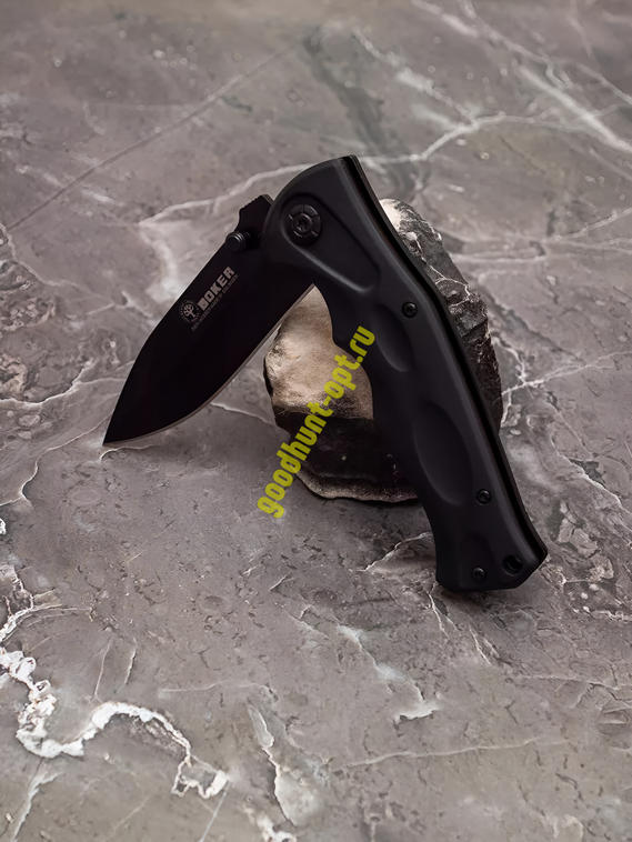 Складной нож тактический BOKER Черный матовый