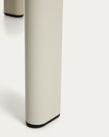 Уличный стол Erice из алюминия и закаленного стекла цвета экрю, 180 x 90 см