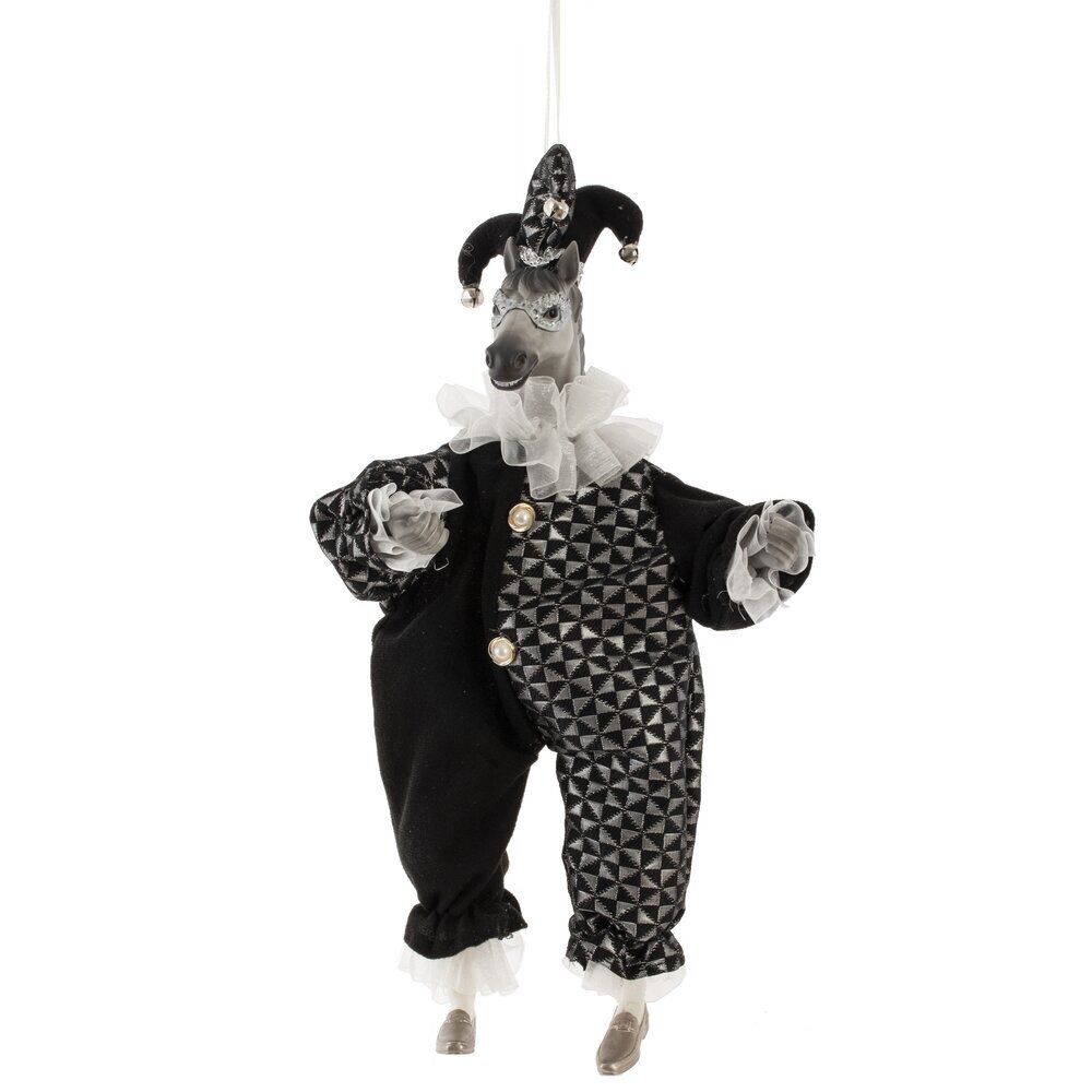 GAEM Игрушка набивная подвес "Лошадь-клоун", L18 W9 H36/22 см