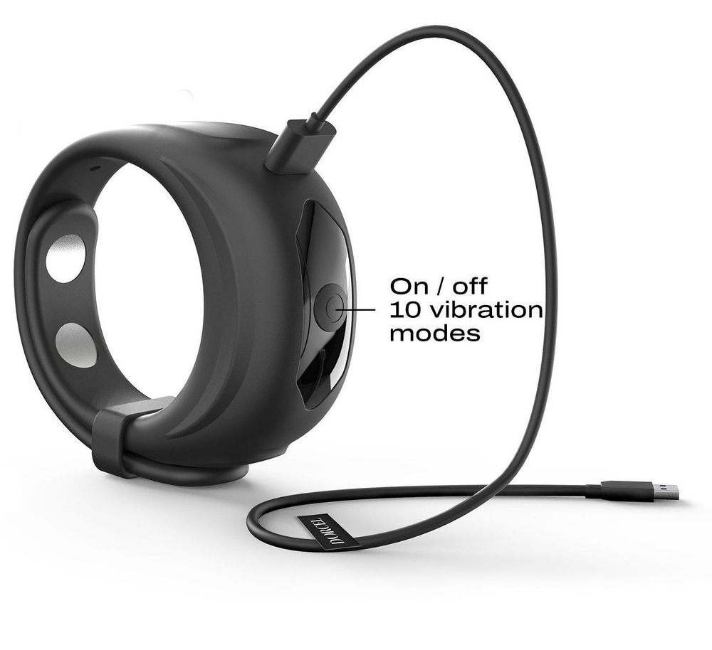 Черное эрекционное виброкольцо Fit Vibe Ring (Цвет: черный)