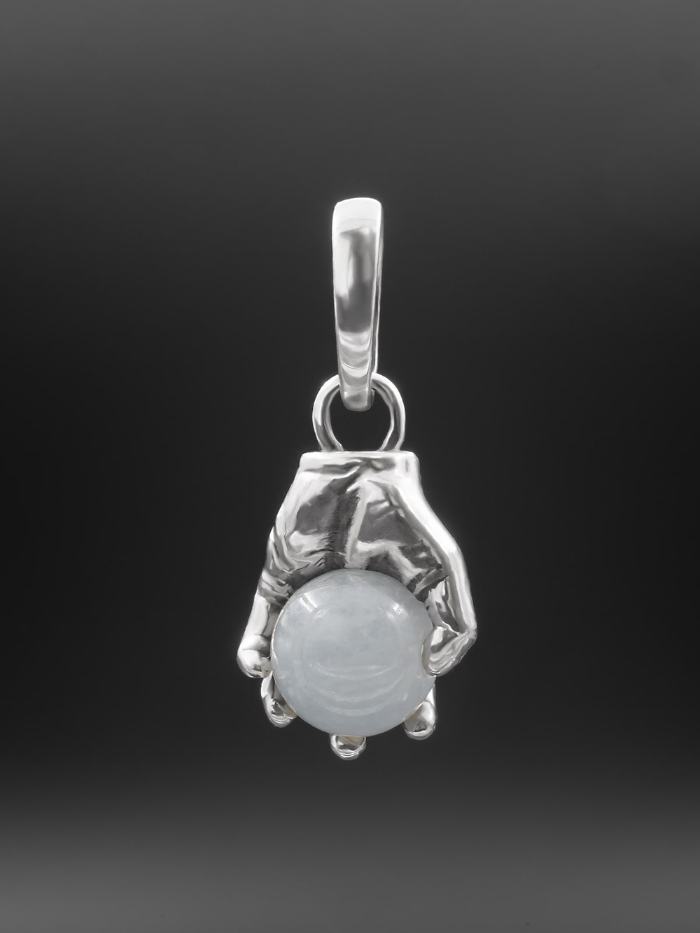 Подвес "Создатель" из серебра с аквамарином