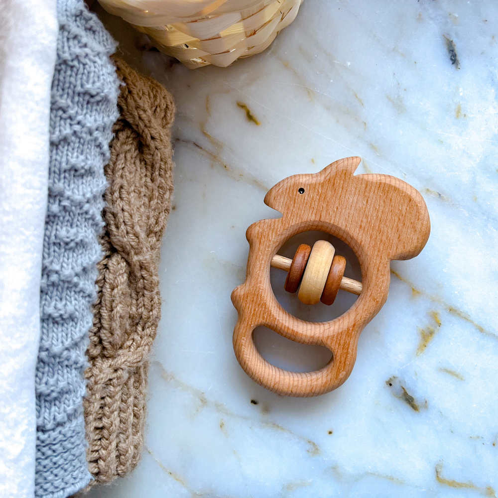 Деревянная погремушка Белочка euro Леснушки