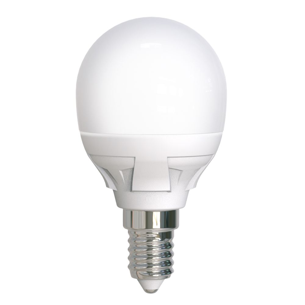 LED-G45 7W-6500K-E14-FR PLP01WH Лампа светодиодная. Форма шар. матовая. Серия ЯРКАЯ. Дневной белый свет 6500K. Картон. ТМ Uniel