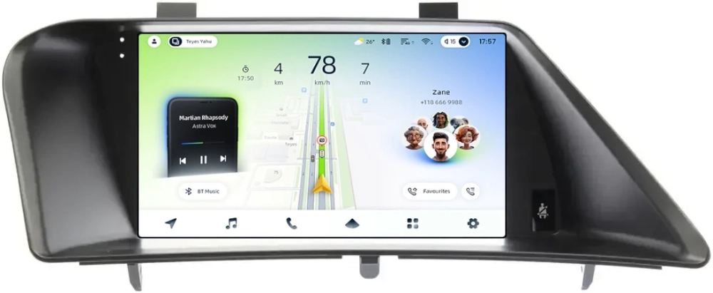 Магнитола для Lexus RX270, RX350 AL10 2012-2015 (ШГУ цветной, поддержка штатного меню, рамка тип 1) - Teyes CC4L монитор 9" IPS на Android 14, Snapdragon 662, CarPlay, 4G SIM-слот