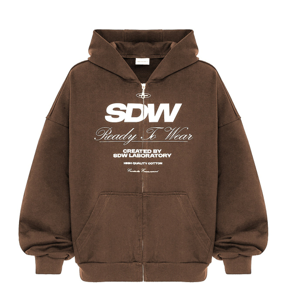 ZIP-HOODIE "SDW" Brown