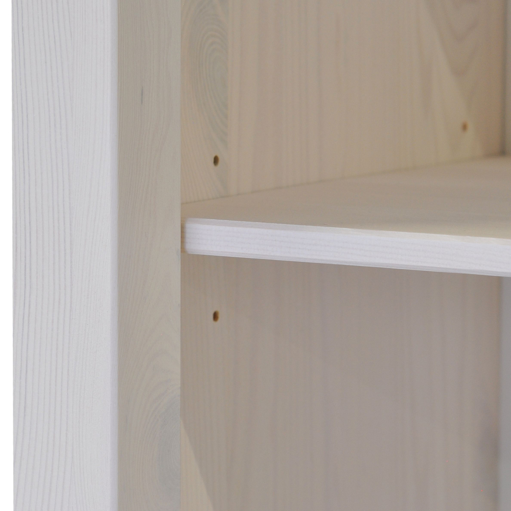 Книжный стеллаж деревянный 5 полок Мадейра 86х39х211 см из массива сосны, белый