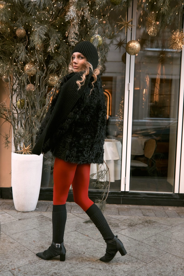 Шапка шарф черная