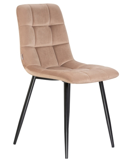 Стул обеденный DOBRIN ALEX, черные матовые ножки, мокко велюр (V108-104)