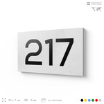 Номер на дверь 217, табличка на дверь для офиса, квартиры, кабинета, аудитории, склада, белая 120х70 мм, Айдентика Технолоджи