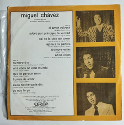 Винтажная виниловая пластинка LP Miguel Chavez (Cuba 1975)