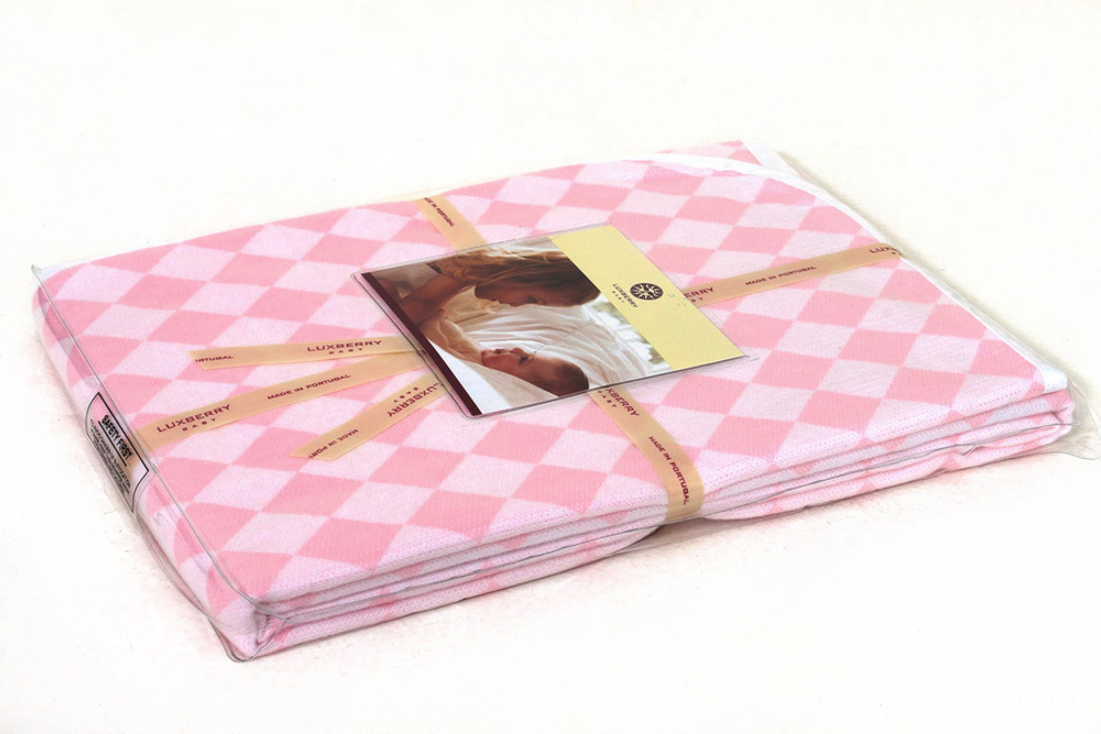 Элитный плед детский Lux 3313 розовый от Luxberry упаковка