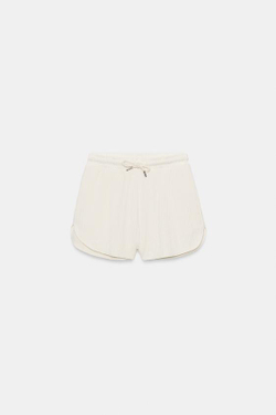 ZARA ТЕКСТУРНЫЕ ШОРТЫ, ЭКРЮ