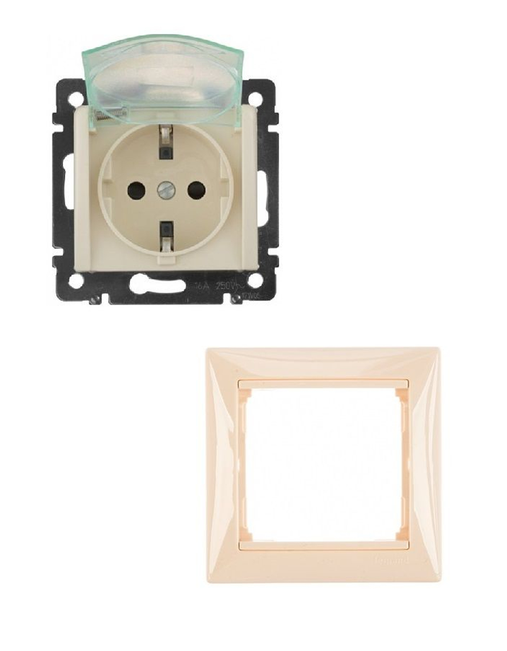 Legrand розетка 4120 с рамкой 1 с/к