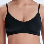 Бюстгальтер-топ в мелкий рубчик Eco-wear (Размер: XS) (Цвет: черный)