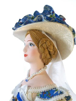 Кукла Дама в летнем платье 19 века, Пушкинская эпоха