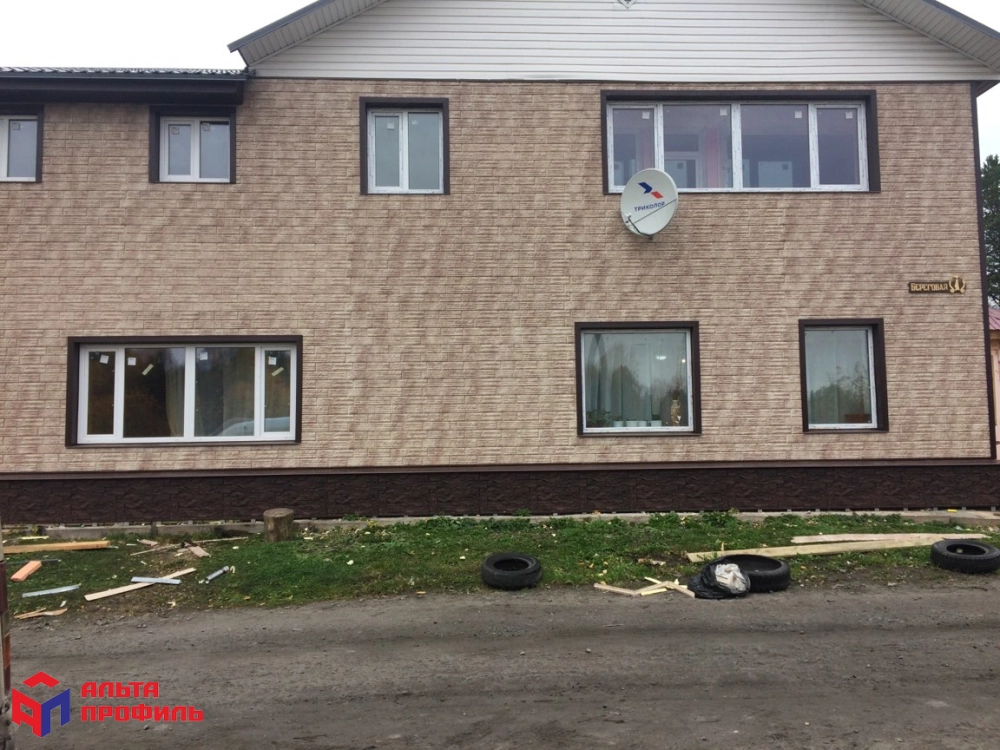 Сайдинг виниловый формованный Альта-Профиль Сланцевая порода Бежевый 3100х230 мм