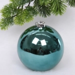 Новогодний шар 15 см «Глянец», темный нефрит