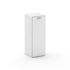 Fresco Шкаф узкий средний правый FR.SU-204 (R) white Белый Бриллиант UM/Лакобель Белый/Хром 450*460*