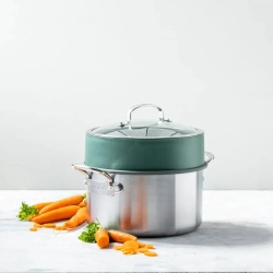 GreenPan Крышка-пароварка 24 см зеленая