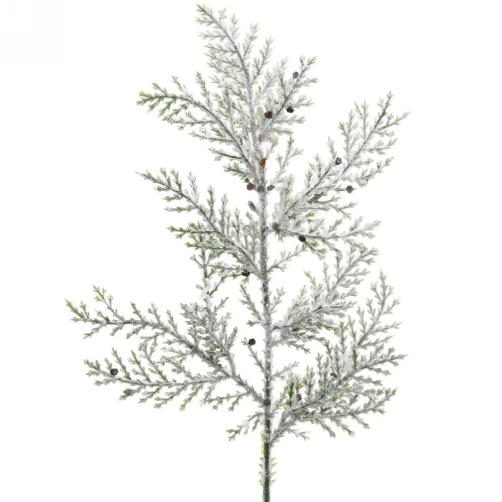 Ветка декоративная «Блеск» 25 см, Белый