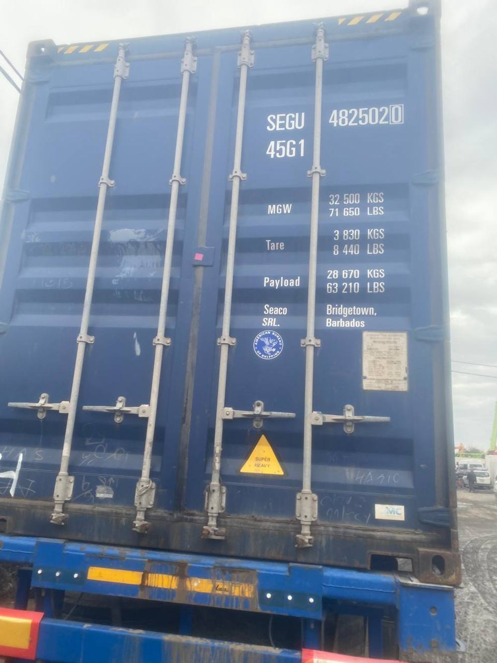 Контейнер 40 футов № SEGU4825020